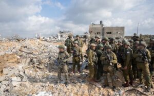 IDF-Chief-of-Staff-Lt.-Gen.-Herzi-Halevi-and-other-officers-tour-the-scene-of-a-deadly-blast-in-the-central-Gaza-Strip-January-23-2024.-Israel-Defense-Forces.jpeg