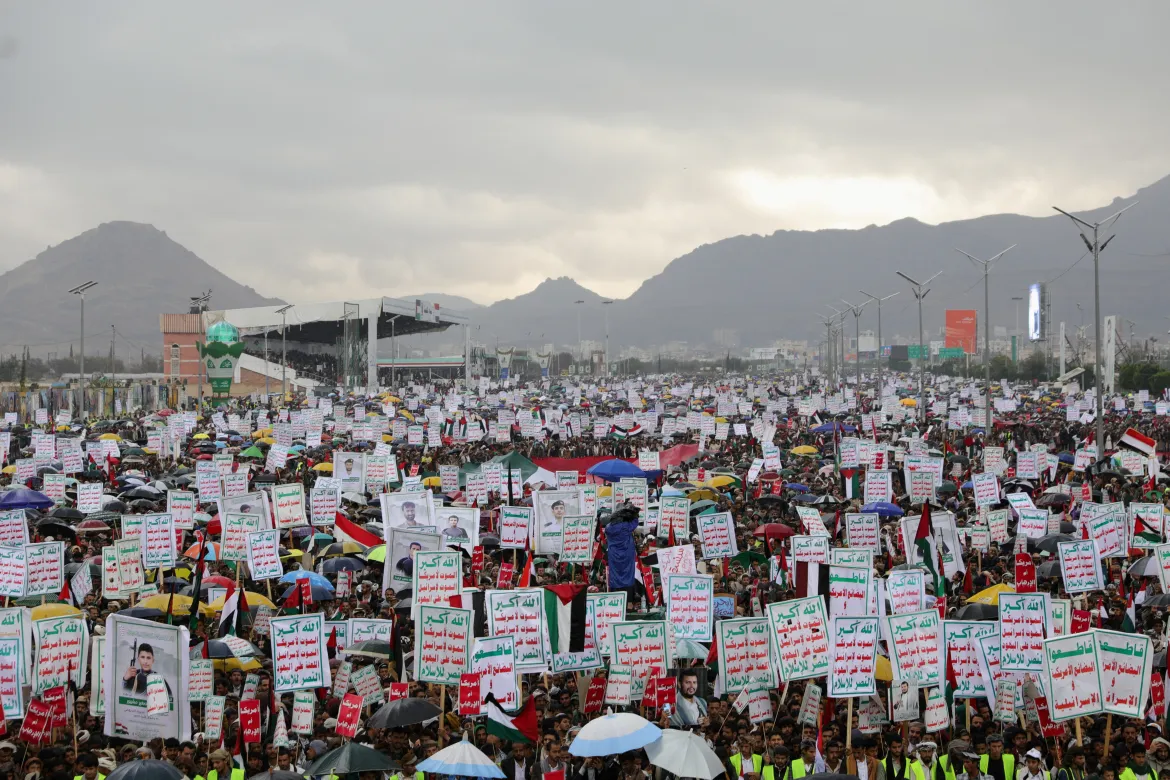 ‘Until Israel stops!’: Yemenis rally for Houthis, Palestinians in Sanaa