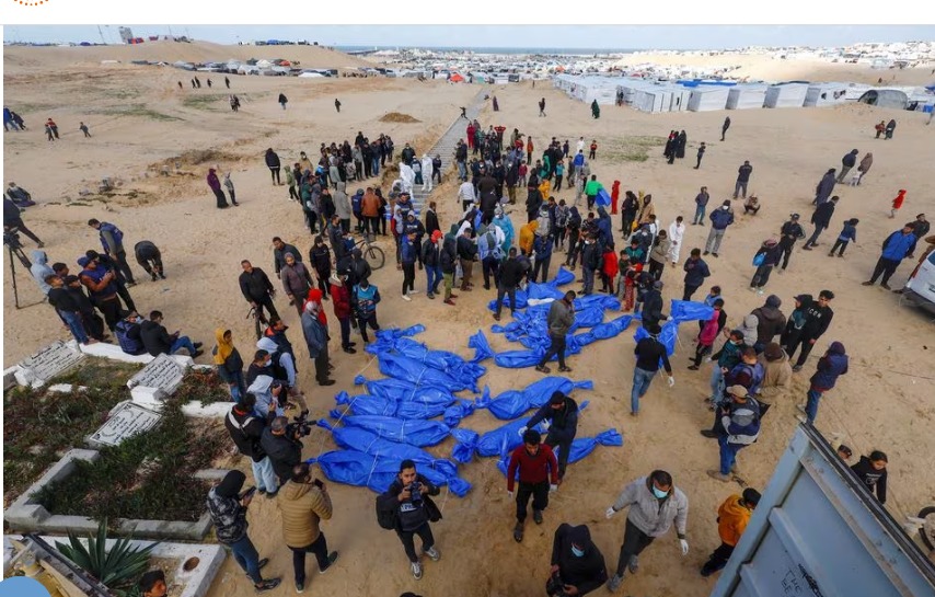 Palestinians bury dozens in Gaza after Israel hands over bodies