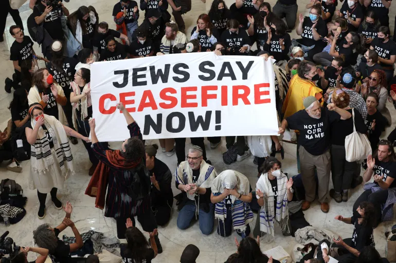 New York City Jewish group protests against pro-Israeli lobbyists