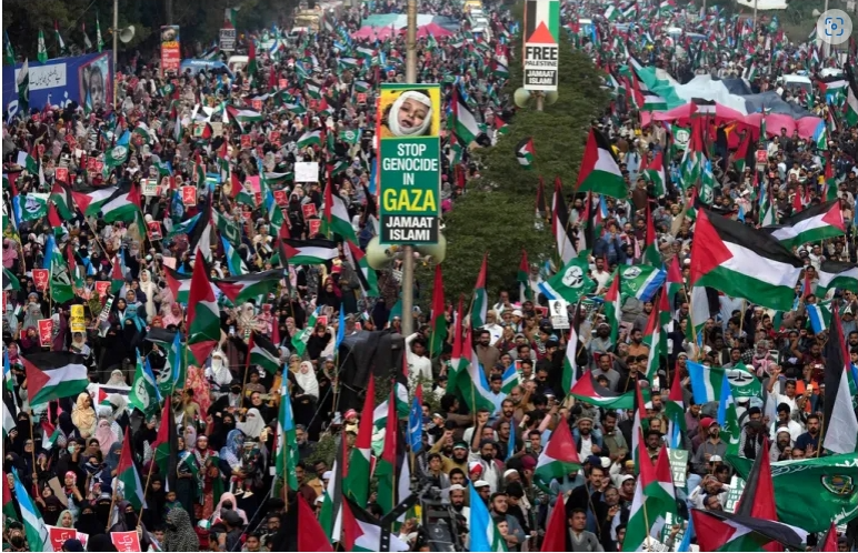 Hundreds of thousands rally globally to mark 100 days of war on Gaza