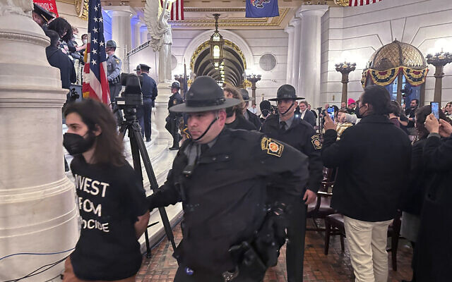 Over 100 arrested at Pennsylvania state capitol protest calling to divest from Israel