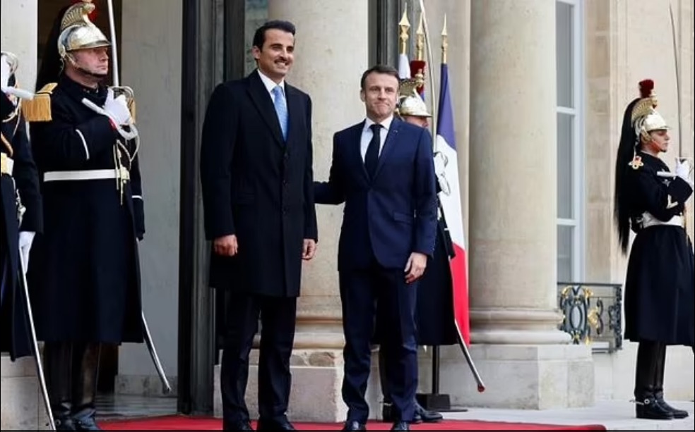 Gaza ceasefire efforts at heart of Qatar emir’s France visit