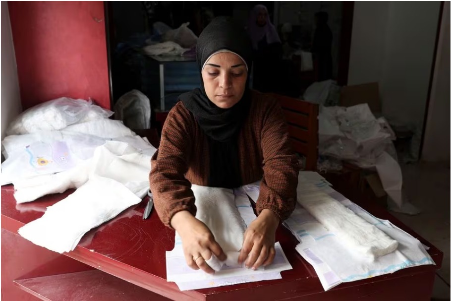 Diapers instead of bridal gowns: Gaza tailors adapt to wartime needs