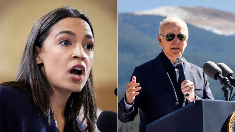 AOC suggests cutting off US aid to Israel