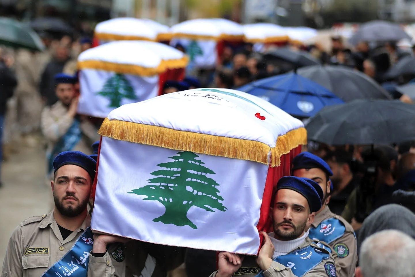 Lebanon’s Hezbollah holds funeral for Israeli strike victims