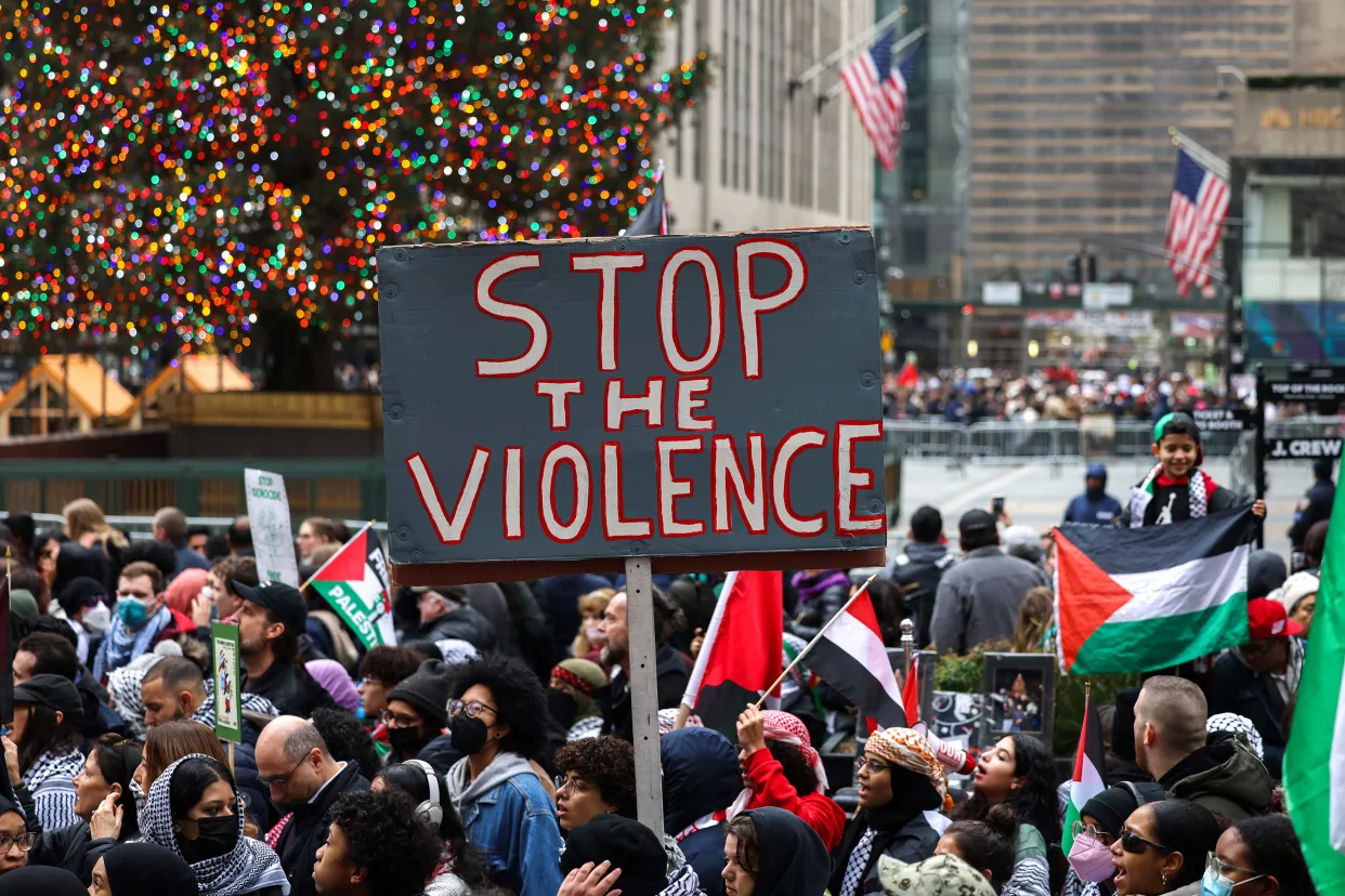 60 Gaza war protesters arrested as hundreds march across NYC, police say