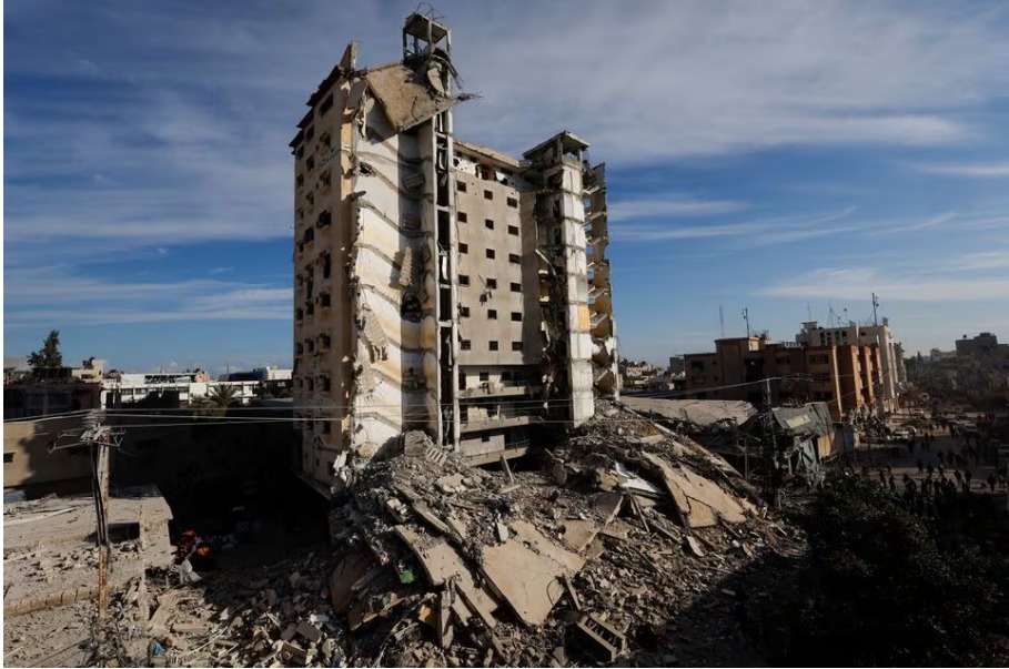 Israel strikes landmark residential tower in S. Rafah as truce talks stall